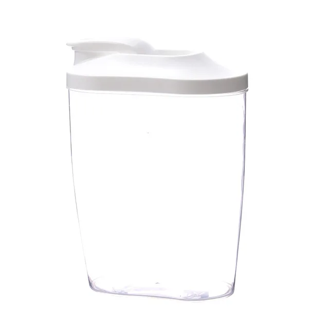 

1.5 L Multi-Function Transparent Plastic Storage Jar With Flip Lid For Food Storage