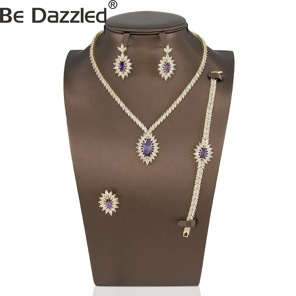 

Bedazzled Sparkling Cubic Zirconia Large Teardrop White Gold Color Plated Bridal Wedding Jewelry Necklace Set
