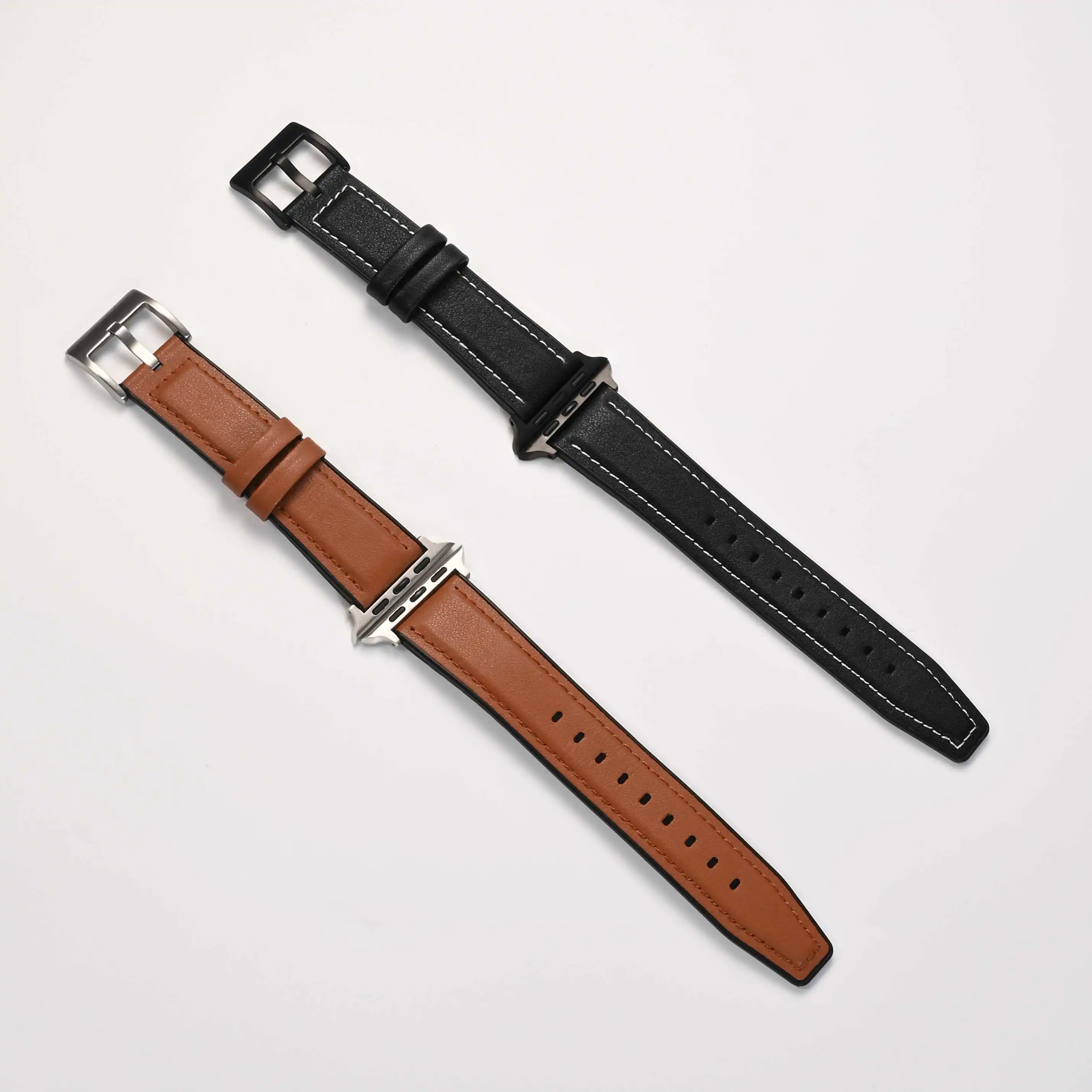 

Dropshipping Leather Single Tour Leather Watch Band Strap, Genuine Leather Band 38mm 42mm + Adapter For Apple Watch