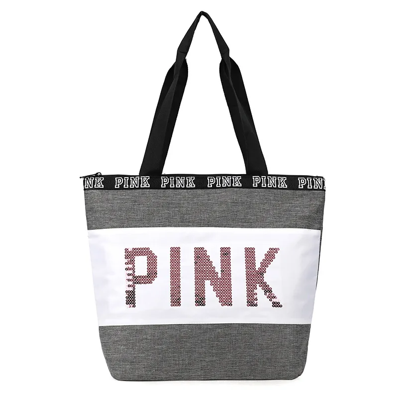 

Customizable logo pink travel tote bag for women girls duffle single shoulder bag travel hand bag, Customized color