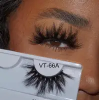 

Veteran Best selling 100% siberian real mink strip 5d lashes with acrylic lash box