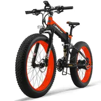 

CE Quality LANKELEISI 26x4.0 Fat Tire Folding E-bike 48V 1000W Electric Mountain Bike with Panasonics' 12.8AH Lithium Battery