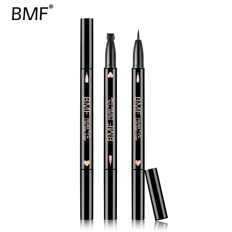 

Double-headed 2-in-1 Professional heart shape Seal Black Eyeliner Pen With Stamp