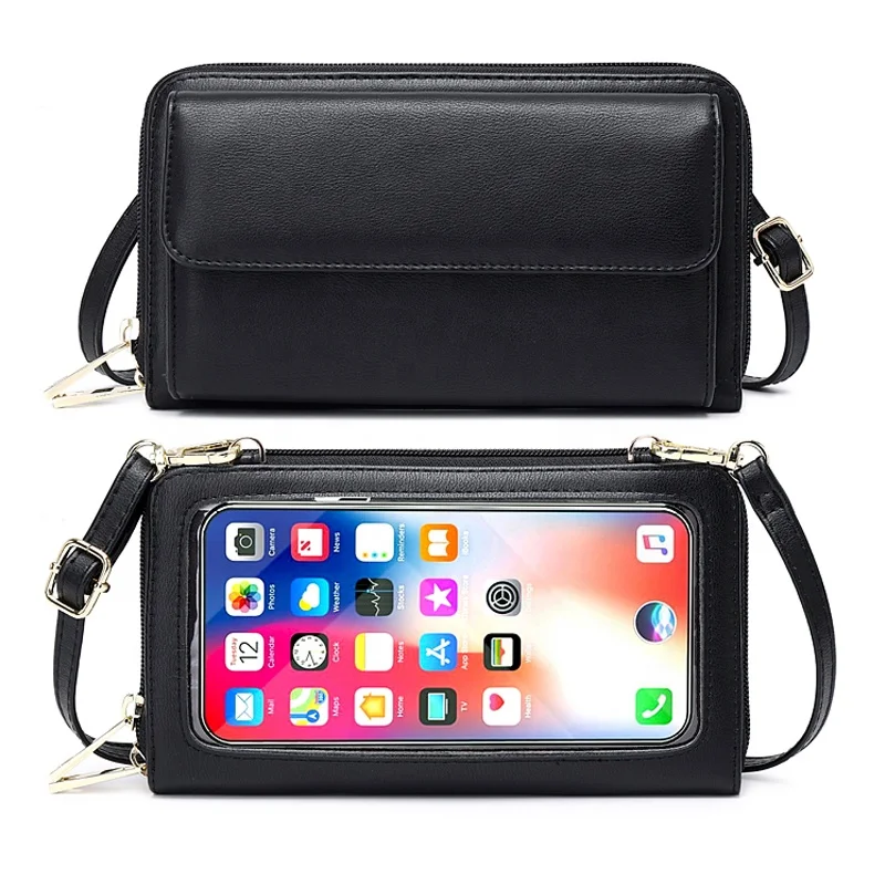 

touch screen mini phone purses and handbags small women hand bags ladies shoulder bag PU leather RFID wallet women crossbody bag