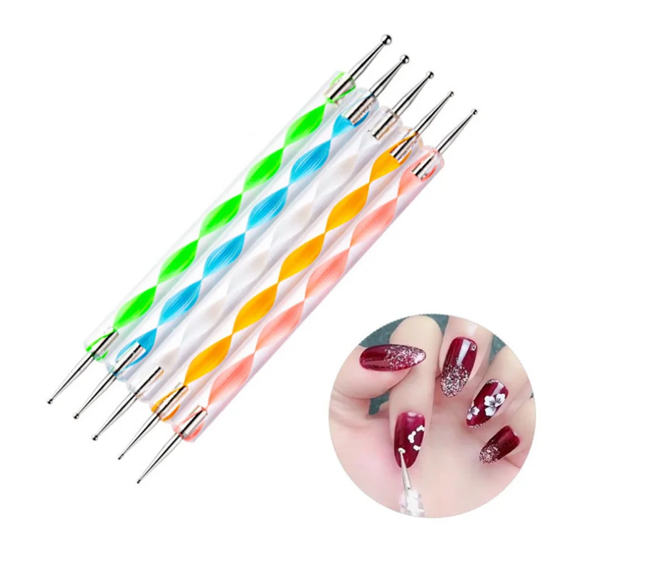 

5Pcs/set acrylic handle different color nail dotting pen dot brush mandala dotting tools