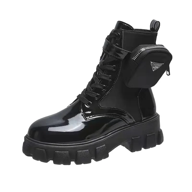 

Small backpack Martin boots new ins popular style round toe pocket short boots autumn and winter large size women's shoes