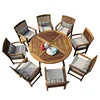 outdoor solid wood table and chairs 8 seater teak patio garden leisure furniture sets dinning wood table garden set picnic