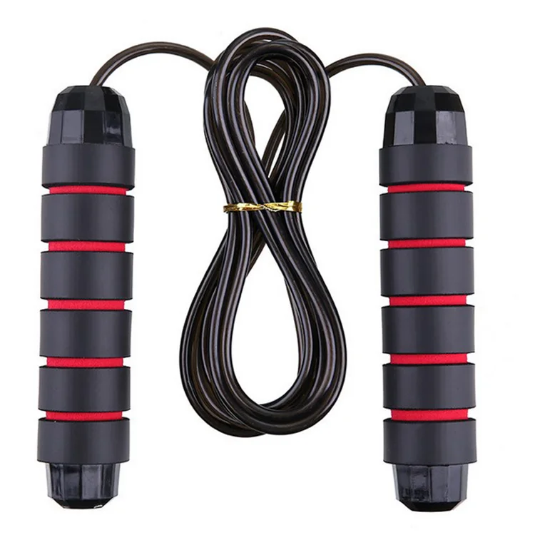

New Style Steel Wire Jump Ropes Fitness Physical Training Weight Loss Bearing Skipping Rope, Black/red/blue/green