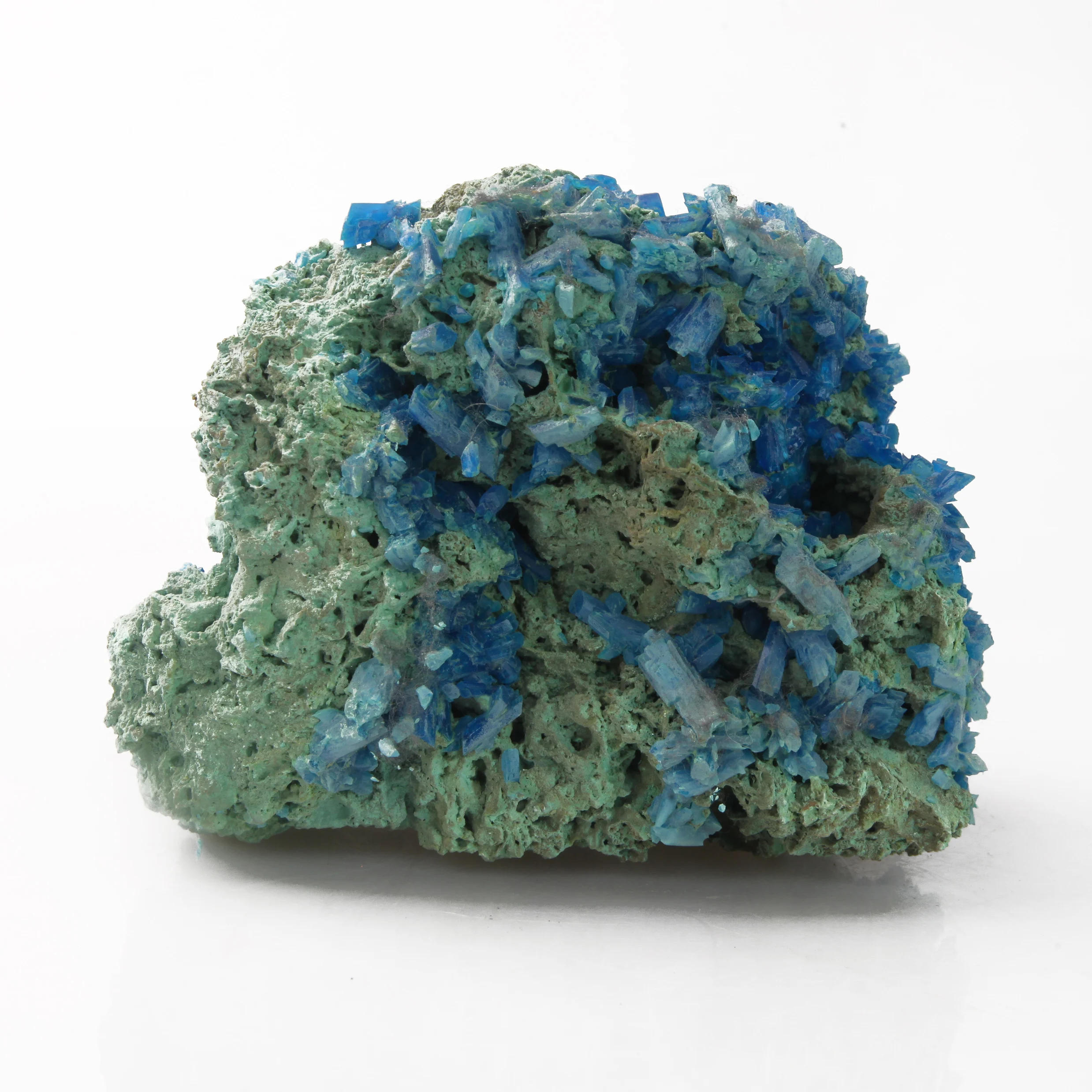 natural decorative rough blue vitriol chalcanthite raw crystal