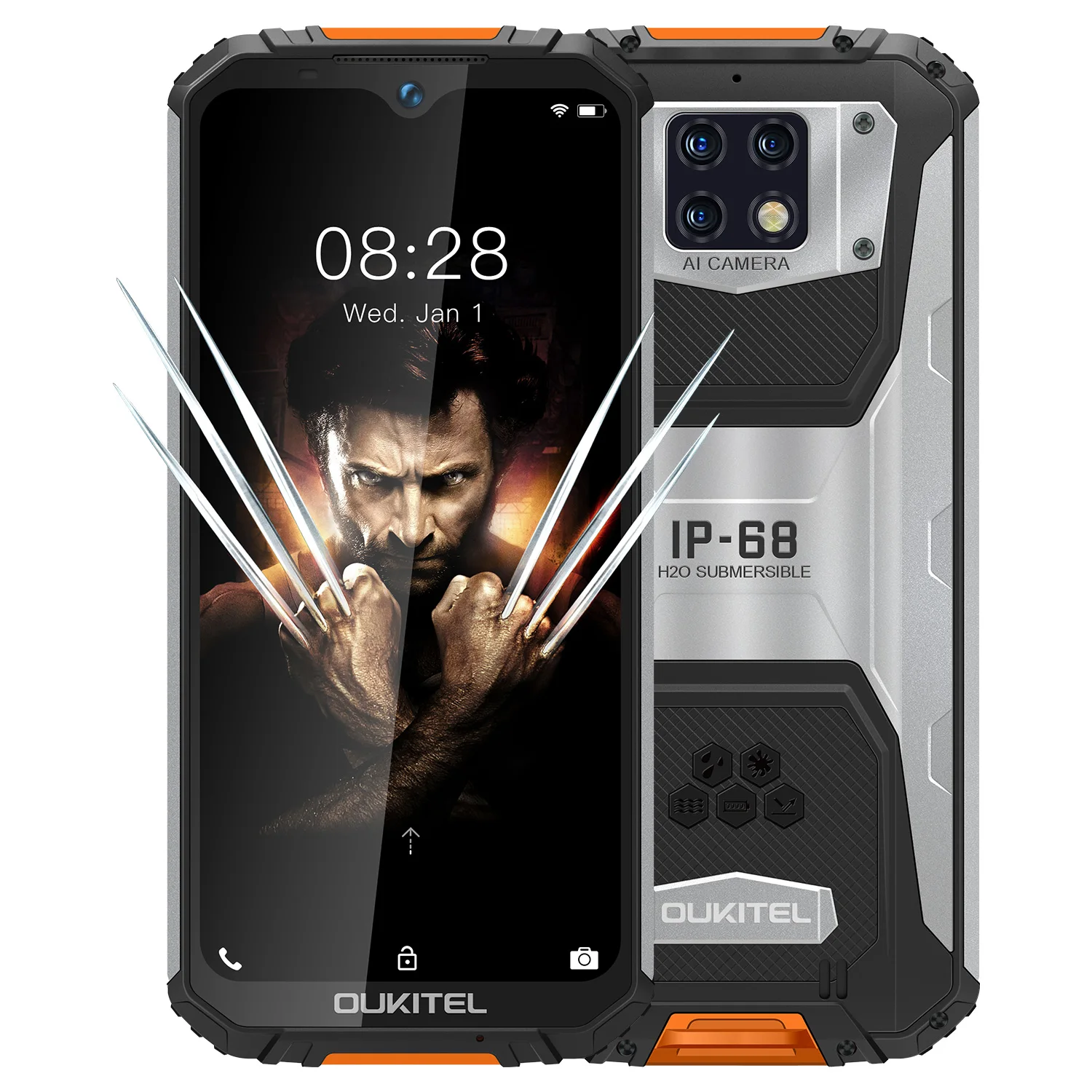 

Global Original WP6 Explosion-proof 6GB+128GB 6.3 inch Waterproof Mobile Phone, Black/orange