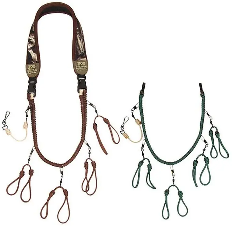 

Duck Call Lanyard with Removable Drops Secures 5 Call Premium Military Grade Real Nylon Game Call Lanyard, As photo
