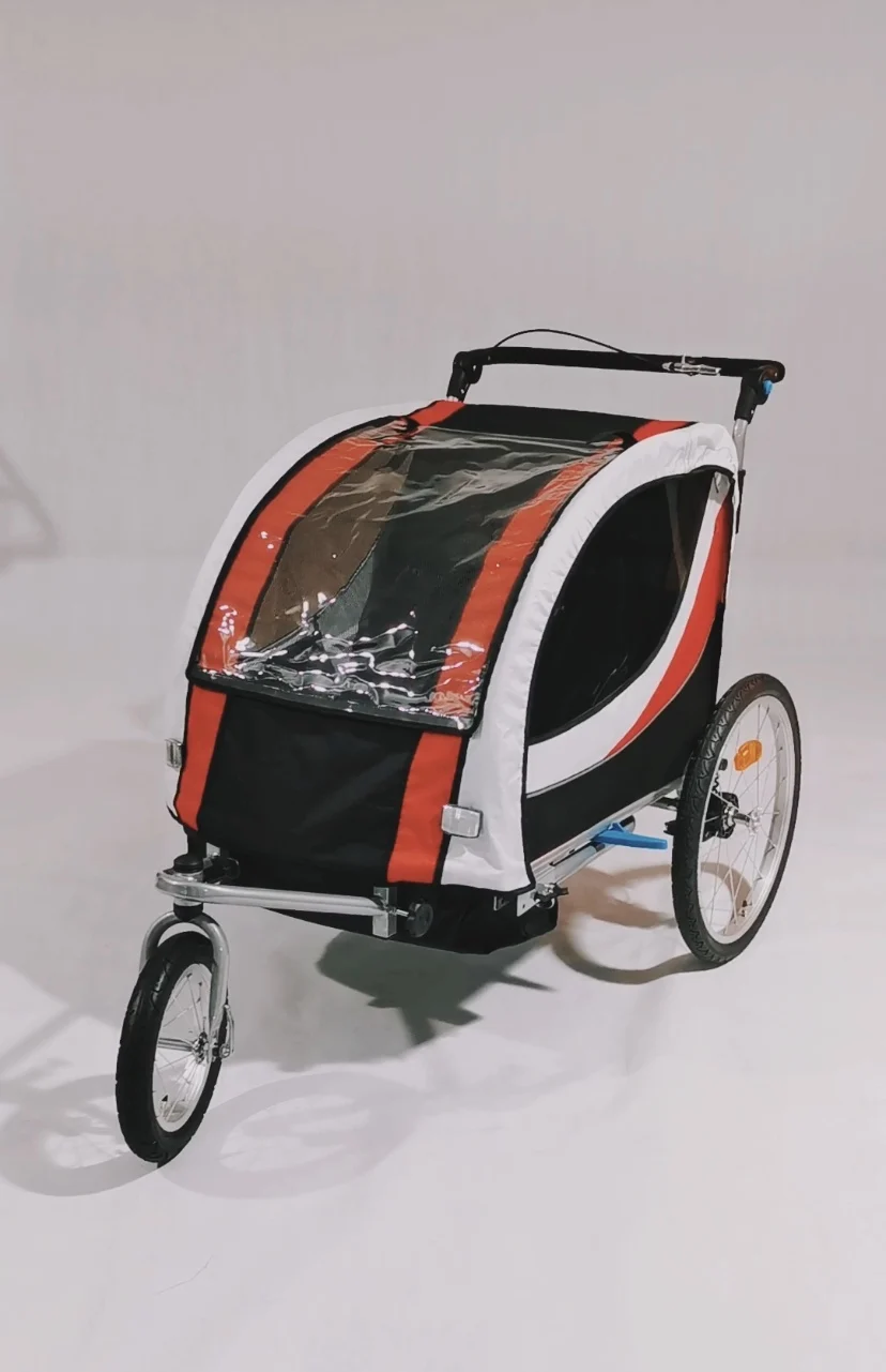 Factory 3in1 Double 2 Seat Bicycle Bike Trailer Jogger Stroller For
