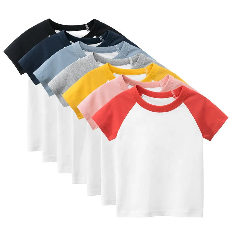 

ChengXi kids tshirt active boy short-sleeved pure color shirt soild color and boys shirts, Picture shows
