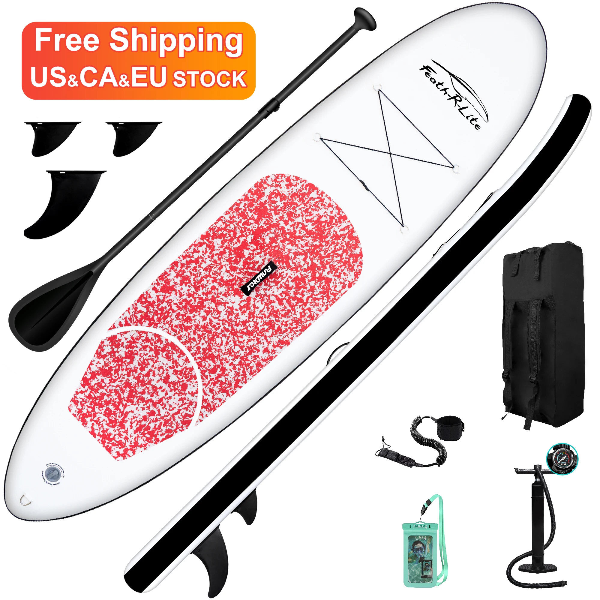 

FUNWATER Free Shipping Dropshipping OEM weihai 10' inflatable sup paddle board surfboard stand up water sports isup