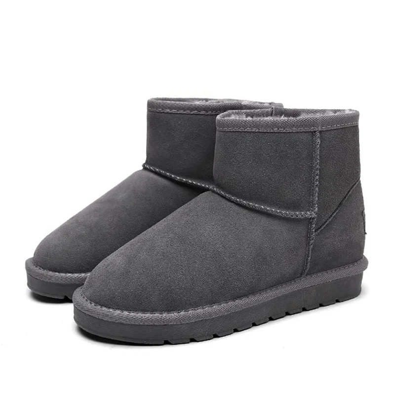 

Wholesale outdoor Winter leather for men and women keep warm anti-freezing cotton shoes snow boots
