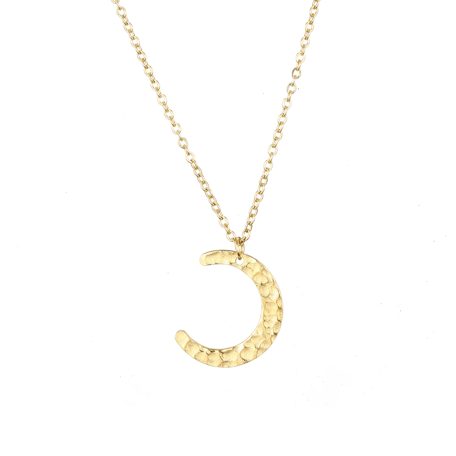 

Beautiful Minimalist 14K Gold Plated Moon Pendants for Necklace Chain Crescent Moon Pendant 316l Stainless Steel Necklace Women, Gold/silver/rose gold