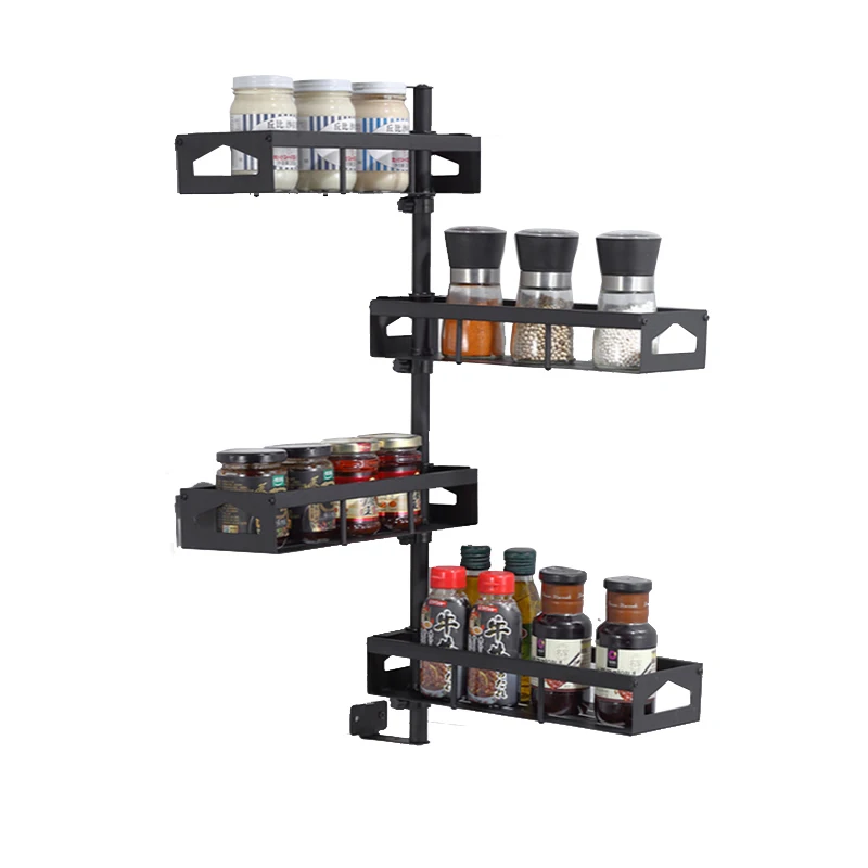 

Chinese Supplier 201 Stainless Steel Multifunctional Seasoning Box Rack, Black