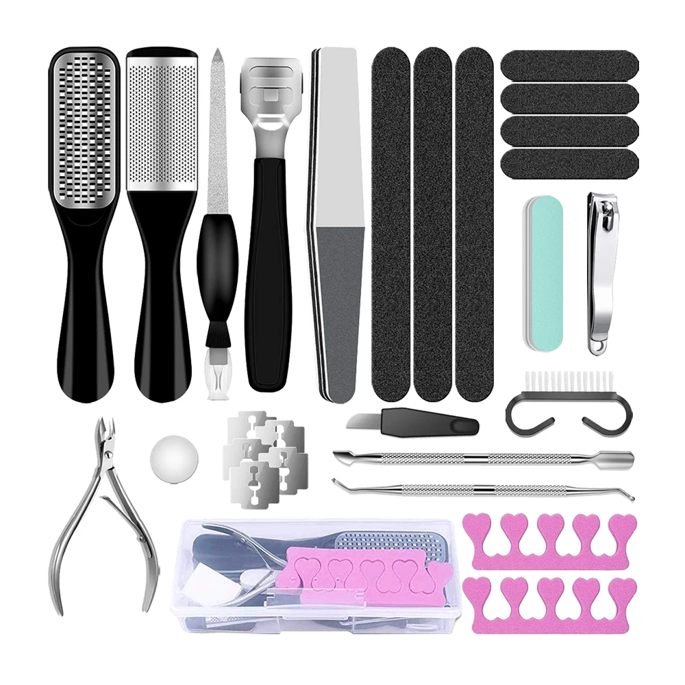 

Wholesale 23 in 1 Professional Foot Care Products Podiatry Callus Remover Tools Pedicure nail clipper Tool Kit Set