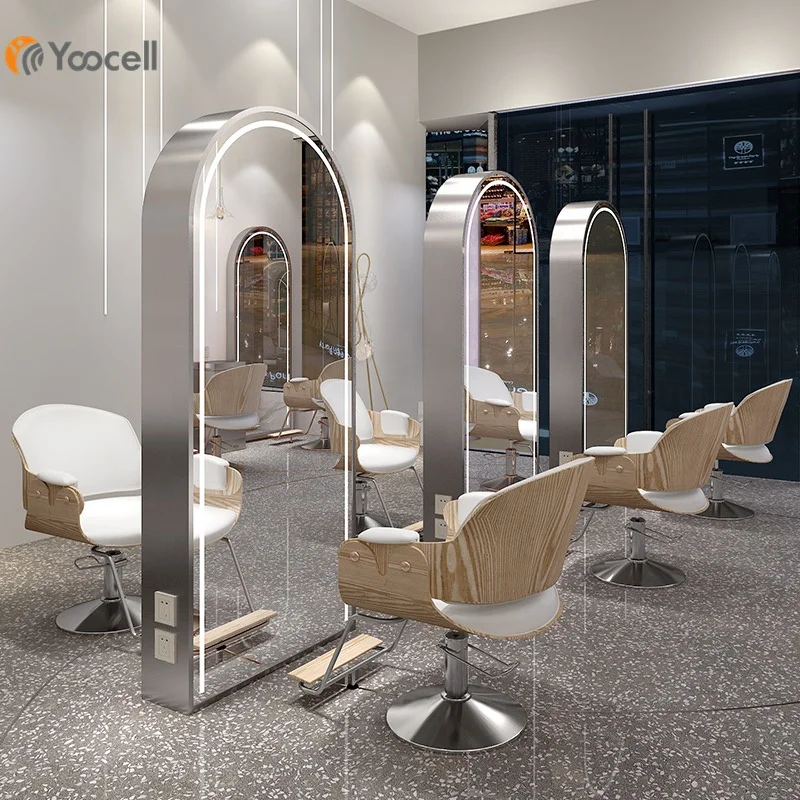 Yoocell Hairdressing Salon Styling Stations Mirrors New Design Double