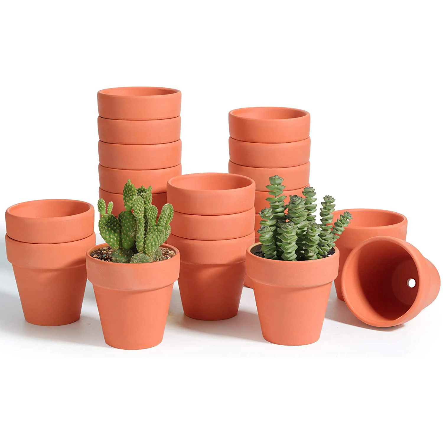 

mini small Outdoor Garden Large Terracotta clay Succulent Planter Flower pots for plant, As picture