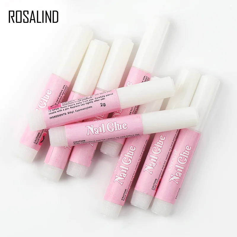 

Rosalind professional manicure fast dry long lasting 2g Rhinestone False Tips nail glue for press on nails