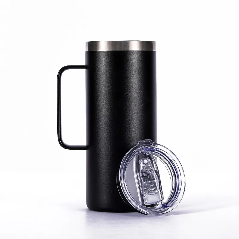 

2021 New Item Custom Logo Blank Wine Cups 14oz 15oz Travel Tumbler With Handle Coffee Mugs Stainless Steel Insulated Vacuum Cup, Customized color