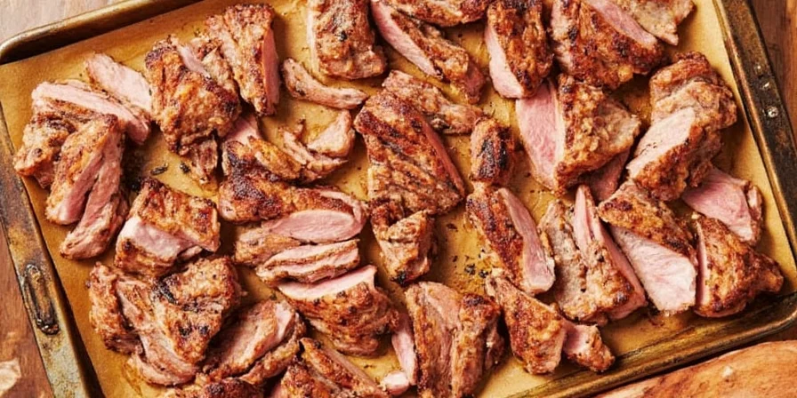 Platter of grilled pork chops with different spice pairings