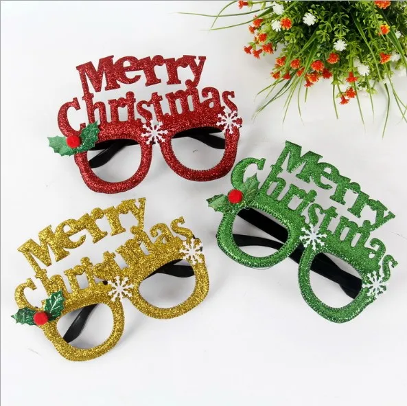 New Christmas decorative glasses children Christmas gifts holiday paper LED party creative glasses wholesale