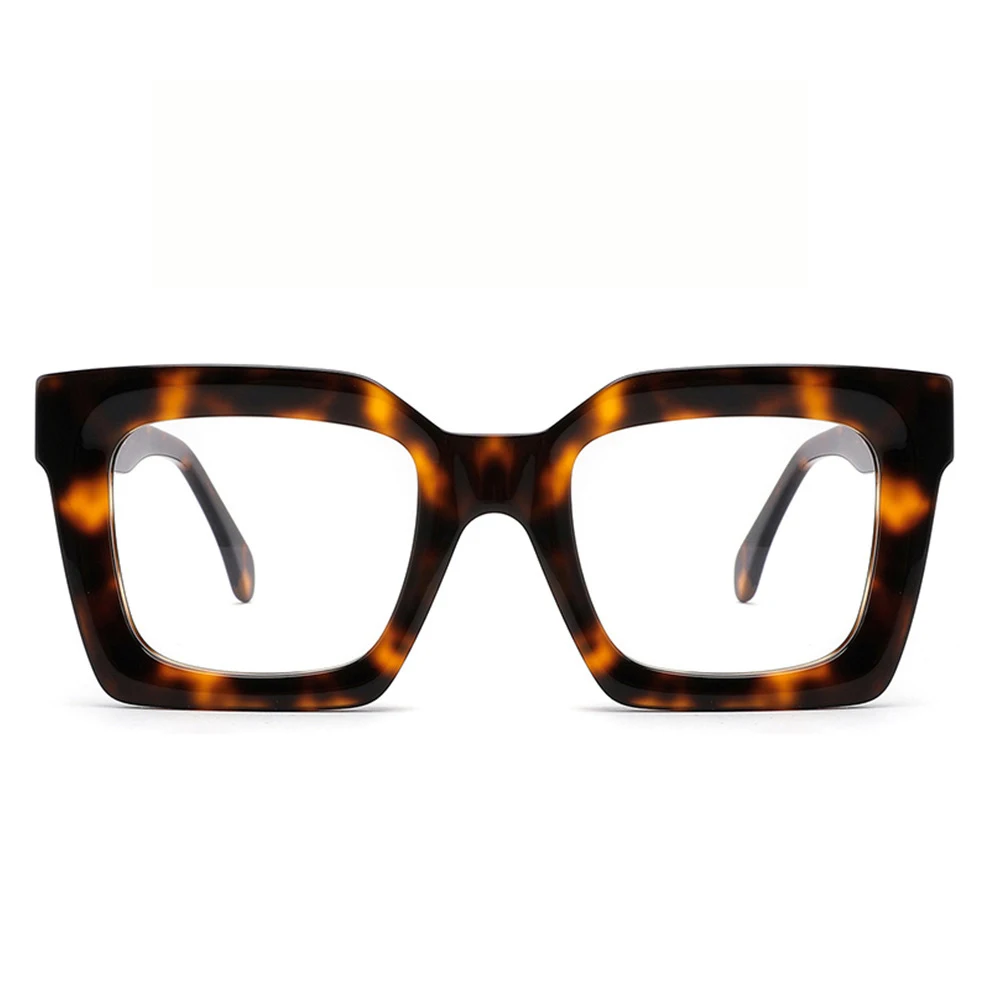 

2023 Optical Glass Anti Blue Light Spectacle Frames Women Acetate Oversized Square Frame Fashion Optical Eyeglasses