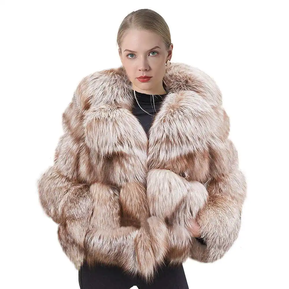 Womens Fur Collar Hooded Real Fur Lined Winter Luxury Snow Jacket Coat Parka New