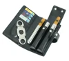 Portable PU Leather Cigar Accessories Set With Two Metal Tube