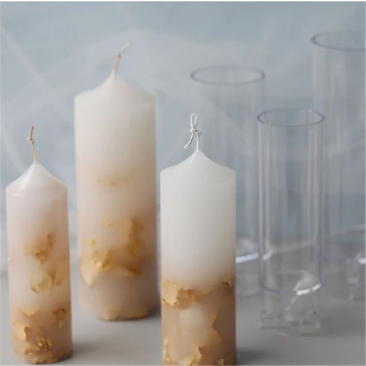 

Y3698 DIY aromatherapy candle mold Pointed end cylinder candle mold, Clear