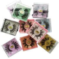 

Private label 3D real mink lashes square box custom square clear eyelash packaging box