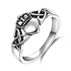 fashion design 925 sterling silver claddagh love ring