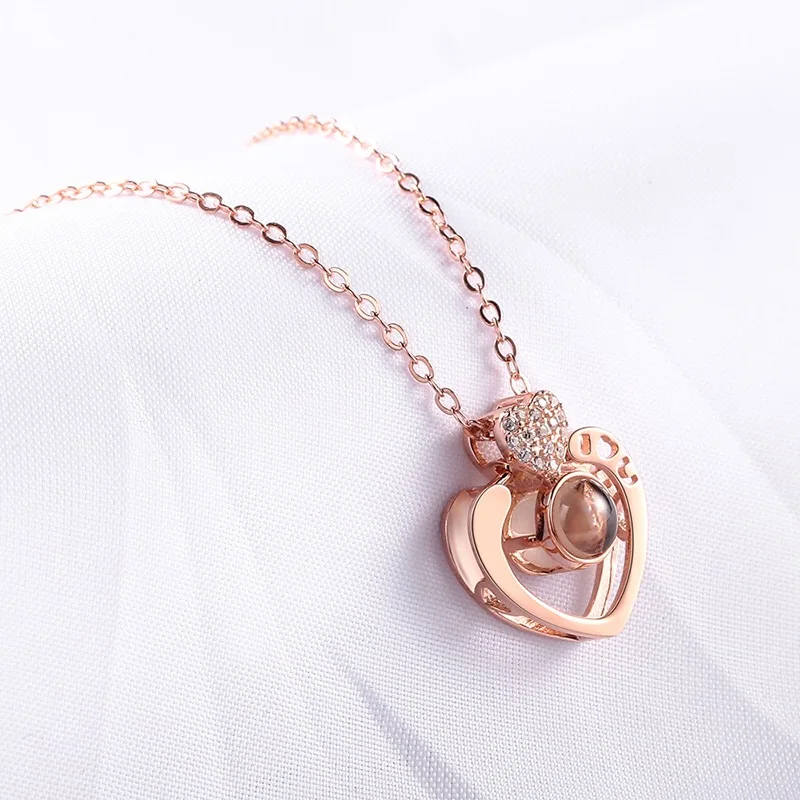 

Good quality 925 sterling silver necklace I love you 100 languages for you