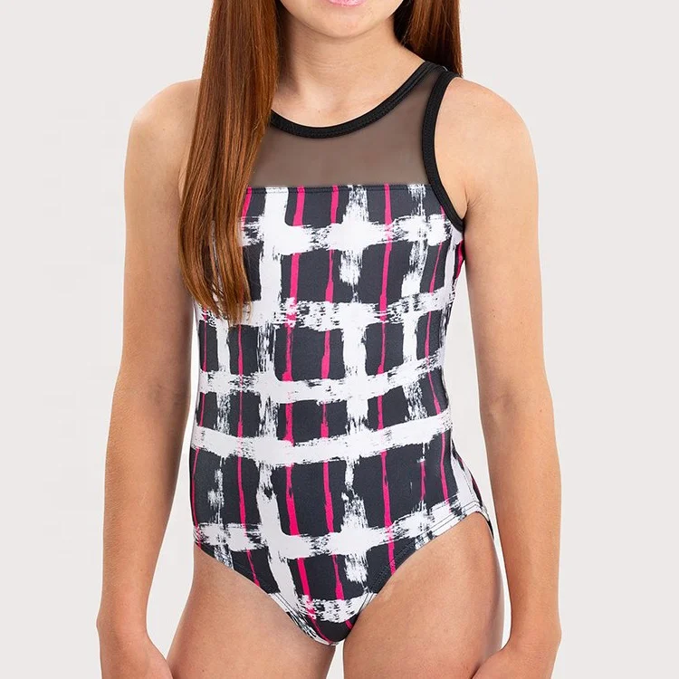 

Custom One Piece Mesh Sexy Dance Leotards