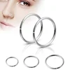Fashion stainless steel body piercing jewelry thin nose ring with small open