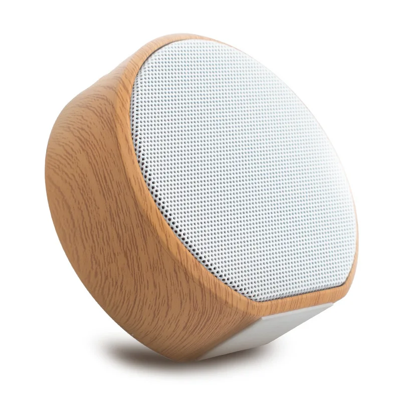 

portable small wireless speaker A60 download round wooden case style bass music mini sound box speaker for computer