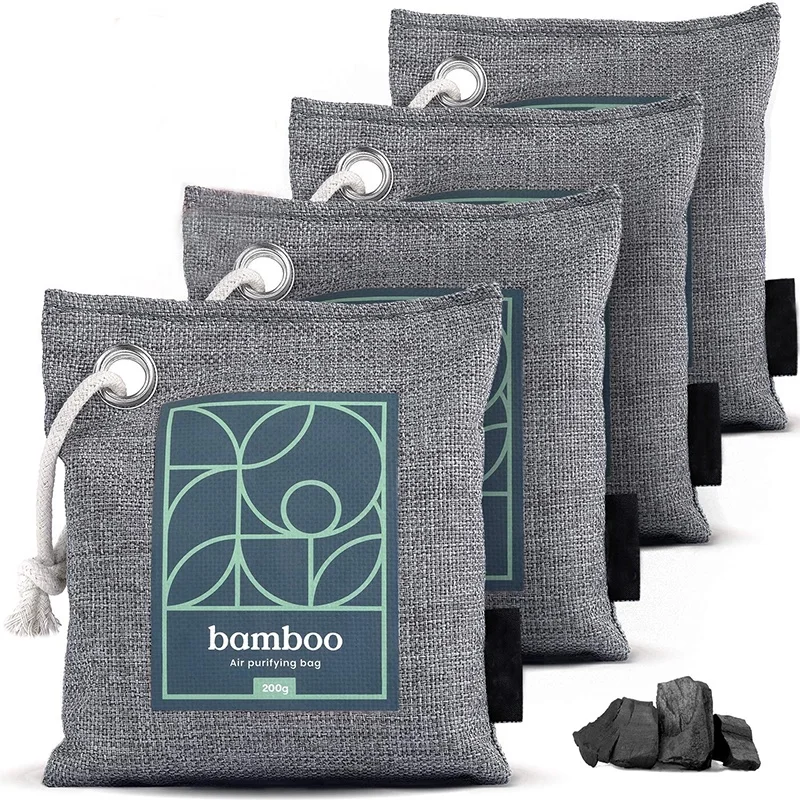 

House Edition Bamboo Charcoal Air Purifying Bag Naturally Freshen Air with Powerful Activated Charcoal Bags Odor Absorber