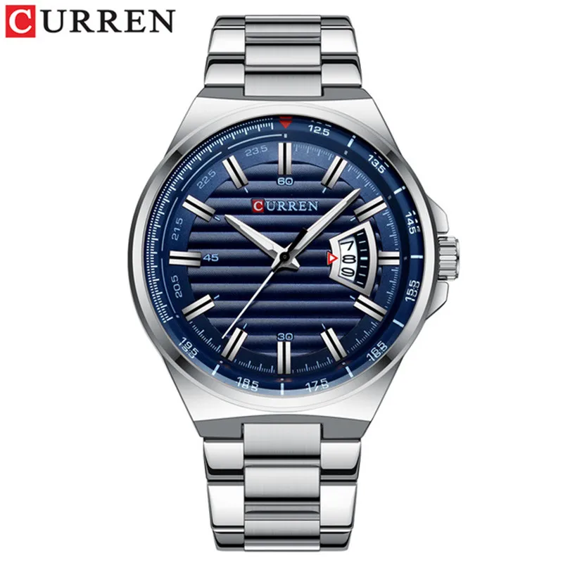 

Top Brand CURREN Men Watches Luxury Business Quartz Wristwatches Fashion Men's Stainless Steel Band Auto Date Clock Relojes