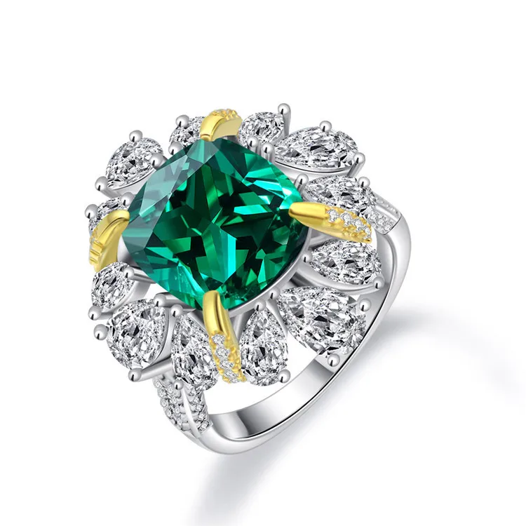 

Qings Wholesale Women Fine Jewelry Gift Zircon sterling silver bridal rings