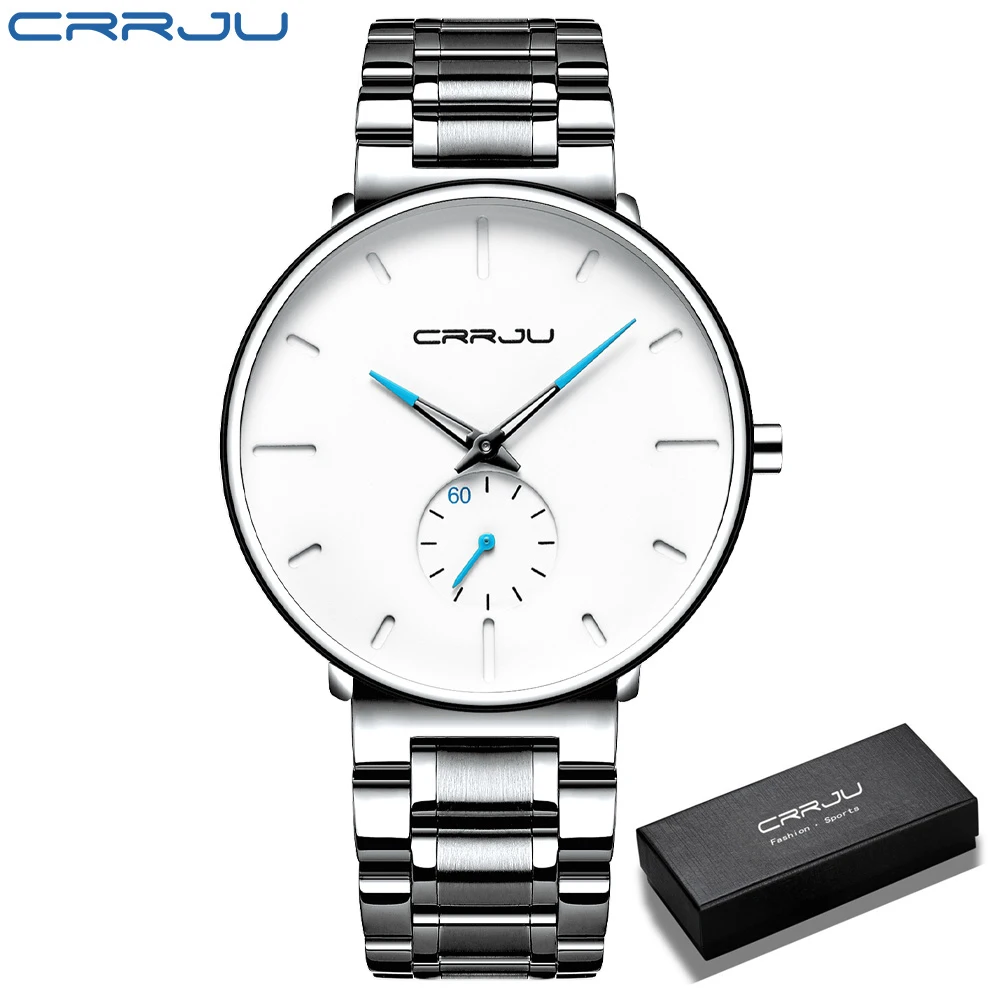 

2021 new crrju 2150 luxury brand full stainless steel wrist nice watches men