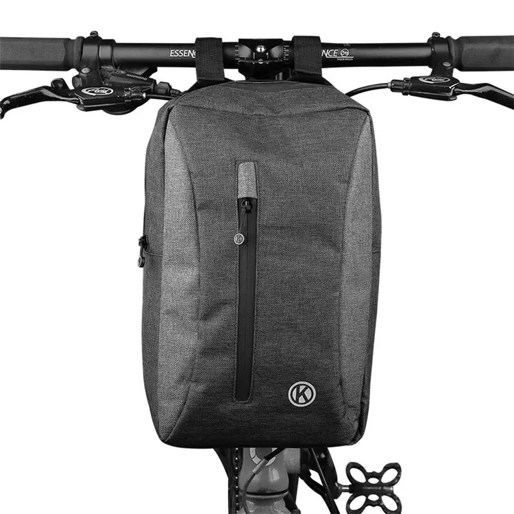 

Wholesale portable multifunction magic design bicycle front bag,oxford cloth bike handlebar bag, Grey