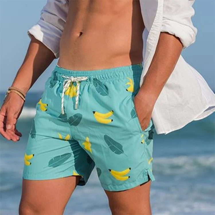 

Dropship Custom printed face men wholesale swim shorts sublimated beach board shorts with drawstring waistband