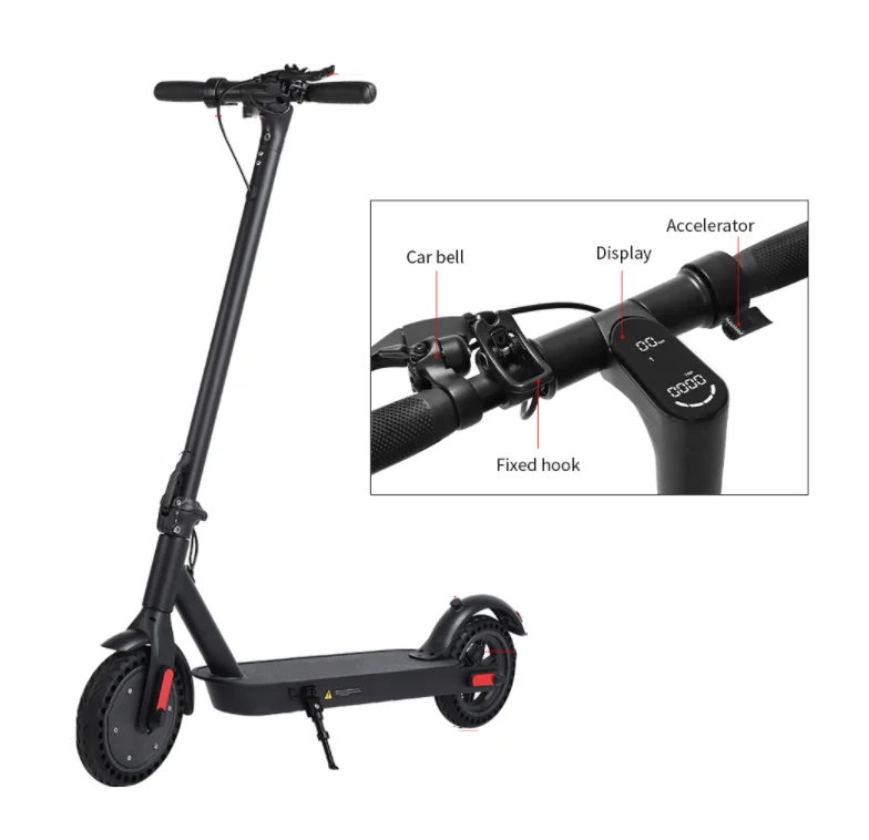 

250W Brushless Motor 8.5inch Foldable Electric Scooter With 36V 7.5Ah Battery Scoter Folding Adult Electric Scooter, Black, white, red, grey