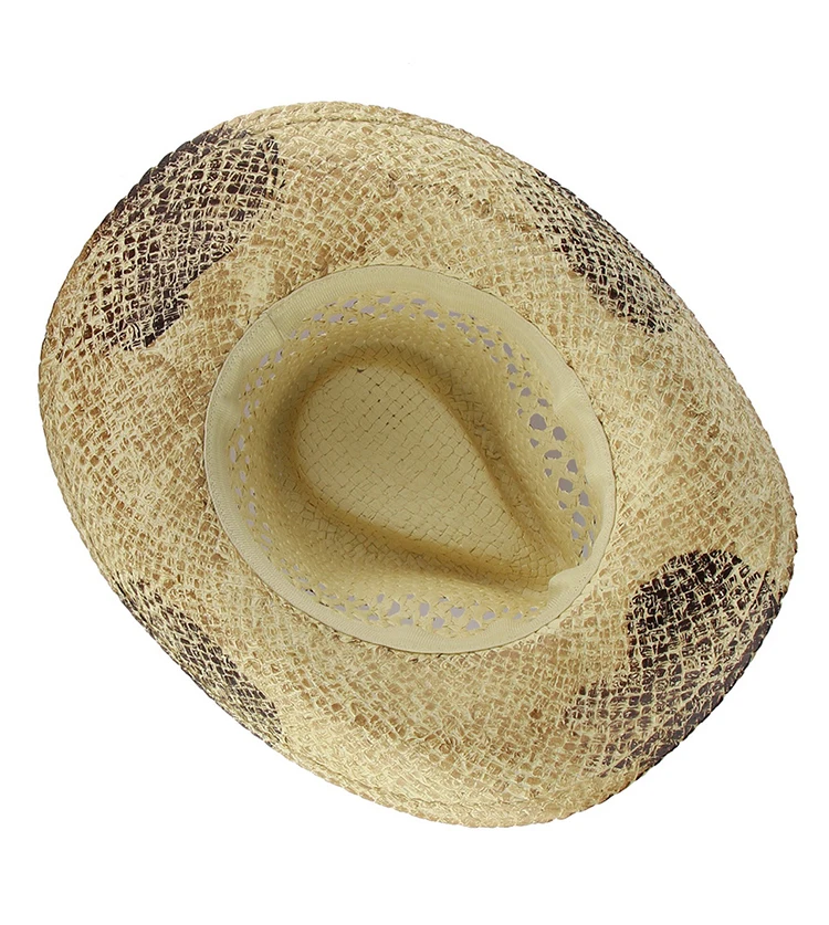 curling spray paint cowboy hat conical straw hat