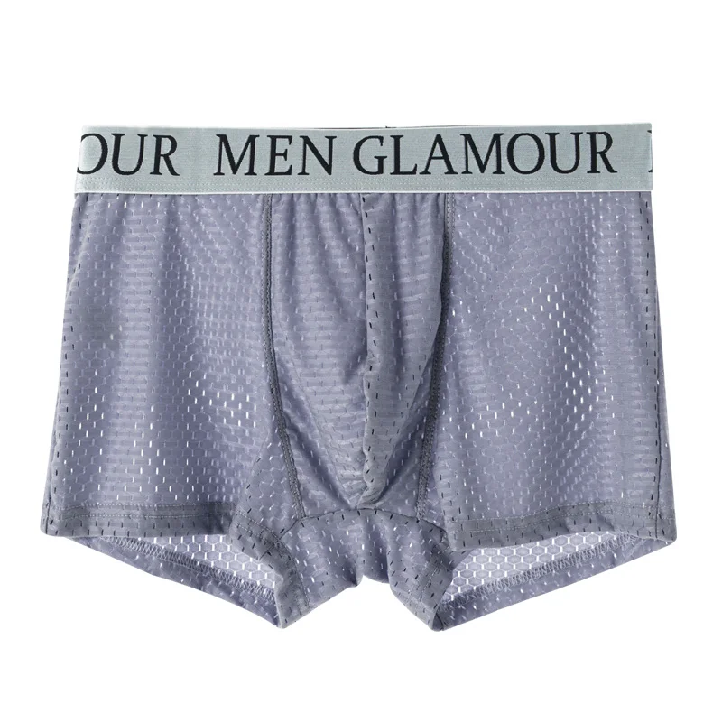

Wholesale U Convex Boxer Mens Solid Nylon Seamless Shorts Panties Comfort Silk Boxers Male Underpants Boxers Men Underwear, Shown
