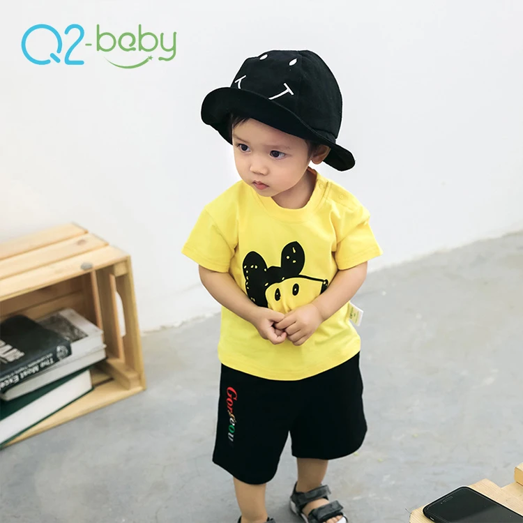 
Q2-baby Children Short Sleeve Floral Pattern 95% Cotton Newborn Baby T-Shirt 