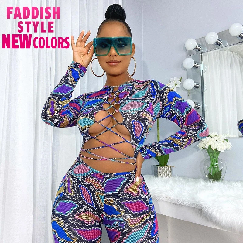 

Womens Jumpsuit 2021 Printed Jumpsuit Women Lucky Label Hollow Out One Piece Rompers Workout Jumpsuit, Customized color