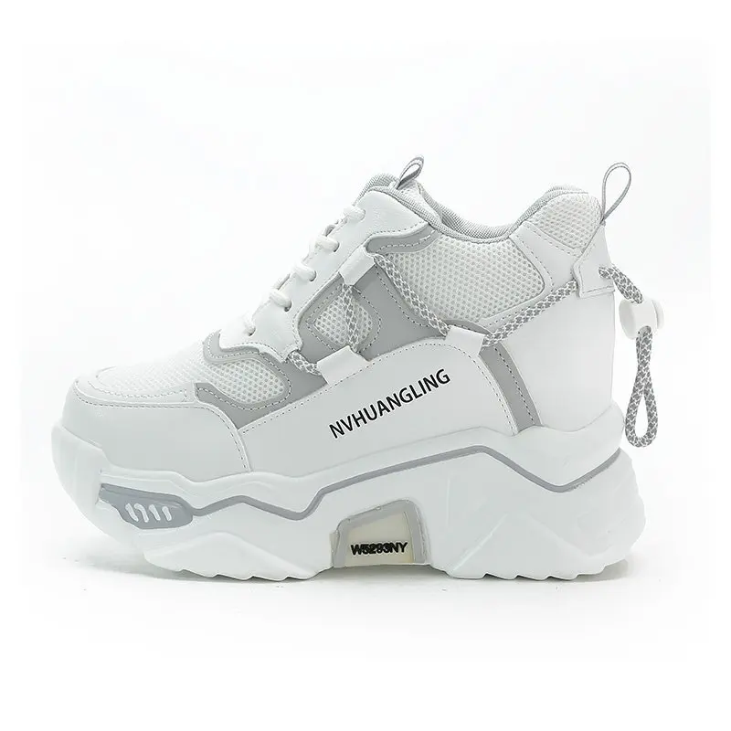 

Zapatos mujer Custom Logo Non-slip 8CM High heel Platform Shoes Comfortable Mesh Running zapatos-femenin zapatillas de moda